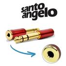 Adaptador SANTO ANGELO P2 F / P10 M Estéreo OURO VERMELHO