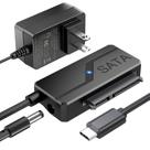 Adaptador SATA para USB C CLAVOOP com alimentação para HDD SSD de 2,5 e 3,5 polegadas