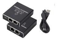 Adaptador Splitter Switch Rj45 1x3 Rede Gigabit 100/1000mbps