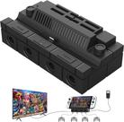 Adaptador Suporte Dock Station Para Nintendo Switch/Oled USB 3.0 HDMI 4 Entrada de Controle Game Cube Preto
