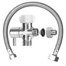 Adaptador T para bidê hsmhose, válvula de latão, mangueira de 40 cm