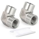 Adaptador TAISHER 304 em aço inoxidável 90 3/8" NPT feminino