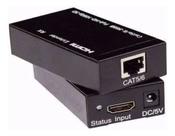 Adaptador Tebera Extensão Hdmi 60m Preto Rj45 Fêmea