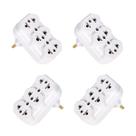 Adaptador Tee Deslocado Lateral Branco com 3 Tomadas Kit com 04 und Adaptador Tee Deslocado Lateral Branco com 3 Tomadas Kit com 04 und