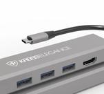 Adaptador Tipo C Para 3x USB 3.0 Hdmi Rj45 Pen Drive Kross