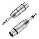 Adaptador tisino XLR fêmea para 1/4 TRS balanceado - pacote com 2