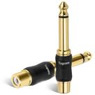Adaptador Togconn RCA para 6,35 mm 1/4 de polegada TS Mono Male, pacote com 2 Adaptador Togconn RCA para 6,35 mm 1/4 de polegada TS Mono Male, pacote com 2