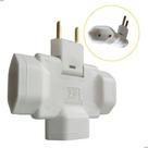 Adaptador Tomada Benjamim Articulado 3 Saídas 10A Volt