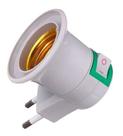 Adaptador Tomada Soquete E27 Para Lâmpada Bivolt Com Chave L
