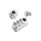 Adaptador Tomada Te Triplo C/ Protetor On/off 2p+t