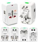 Adaptador Tomada Universal Viagem Internacional Uk Eua Europa Asia C/ 2 USB