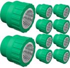 Adaptador Trans F/F Ppr 25mm x 3/4"pol 10 Peças Krona Adaptador Trans F/F Ppr 25mm x 3/4"pol 10 Peças Krona