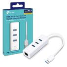 Adaptador USB 2 em 1 TPLINK UE330 Hub USB 3.0 3 Portas e Adaptador Gigabit Ethernet