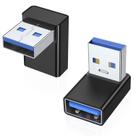 Adaptador USB 3.0 AreMe, ângulo ascendente de 90 graus, pacote com 2 unidades, preto