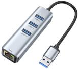 Adaptador USB 3.0 para Ethernet ABLEWE Hub USB 3.0 de 3 portas