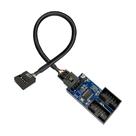 Adaptador usb 9 pinos interno da placa mãe jusb1 2 portas
