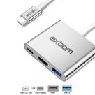 Adaptador USB-C 3 em 1 Exbom Modelo U3V-A3N1
