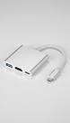 Adaptador USB-C 3 em 1: HDMI, USB 3.0, Carga