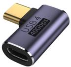 Adaptador USB-C 4.0 40gbps Macho para Fêmea Áudio Vídeo