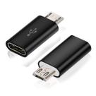 Adaptador USB C BabyElf Tipo C Feminino para Micro USB Macho Preto