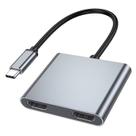 Adaptador USB-C para 2 HDMI 4K 30Hz Dual Monitor Plug & Play Adaptador USB-C para 2 HDMI 4K 30Hz Dual Monitor Plug & Play