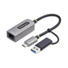 Adaptador USB-C para Ethernet StarTech.com com dongle USB-A GbE Adaptador USB-C para Ethernet StarTech.com com dongle USB-A GbE
