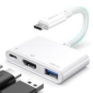 Adaptador USB C para HDMI JSAUX 4K @30Hz 3 em 1 com carregamento de 100 W