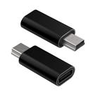 Adaptador USB-C Para Mini USB Preto (2 Unidades) - Conversor Tipo-C Fêmea Para Mini USB Macho Para