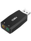 Adaptador USB para conector de áudio de 3,5 mm MillSo com função de gravação Adaptador USB para conector de áudio de 3,5 mm MillSo com função de gravação
