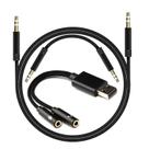 Adaptador USB para conector de áudio duplo de 3,5 mm EBEETECH preto pacote com 3