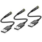 Adaptador USB para conector de áudio MOSWAG de 20 cm com estéreo auxiliar de 3,5 mm Adaptador USB para conector de áudio MOSWAG de 20 cm com estéreo auxiliar de 3,5 mm
