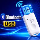 Adaptador Usb Sem Fio Receptor de Música Portátil via Bluetooth Estéreo Dispositivo Veicular Plug E Play Formato Pen Drive Compatibilidade Universal