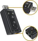 Adaptador USB Som 7.1 Placa Externa P2 Gamer Fone Microfone PC Notebook Laptop Computador Seguro