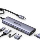 Adaptador usb tipo c 5 em 1 hdmi 4k 3 usb 3.0 usb-c pd 100w - 15596