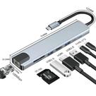 Adaptador USB Tipo C para HDMI 8 em 1 LAN 100mbps