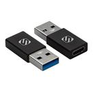 Adaptador USB tipo C para USB tipo A, pacote com 2 unidades Scosche ACA-2PKSP