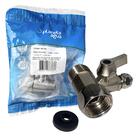 Adaptador Válvula de Fechamento Planeta Água de 3 Vias com Registro em Metal Rosca Fêmea ½ x Rosca Macho ½ x Tubo ¼ AC100