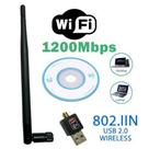 Adaptador Wireless Antena Wifi 1200mbps Para Pc e Notebook