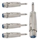 Adaptador Xlr Fêmea P10 Mono Metal Storm 05 Unidades F108