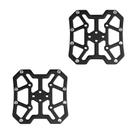 Adaptadores de pedal de bicicleta Moontie Clipless Platform, 1 par vermelho/preto