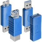 Adaptadores USB 3.0 AFUNTA 4 tipos tipo A fêmea para mulher/macho Adaptadores USB 3.0 AFUNTA 4 tipos tipo A fêmea para mulher/macho