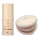 Adcos Dermocosméticos Kit - Protetor Solar Pó Compacto Com Cor Beige + Protetor Solar Stick Com Cor Nude