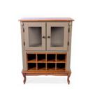 Adega Baixa 02 Portas Garrafeiro Colméia Pés Luiz XV - Tommy Design