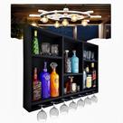 Adega Bar Barzinho Sala Parede Porta Taças MDF Preto