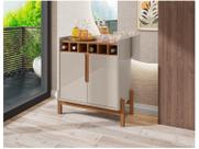 Adega Bar Lizz 2 Portas Off White/Cedro