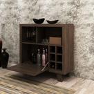 Adega Bar para 6 Garrafas com 1 Porta MDP Branco Tecnomobili Cor:Rústico