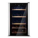 Adega Climatizada 22 Garrafas EOS Premium com Porta de Vidro e Inox Prateleira de Madeira com Compressor EAC24IM 110V