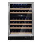 Adega Climatizada de Embutir 51 Garrafas EOS Premium Dual Zone com Compressor e Porta Vidro e Inox ECE155A 220V