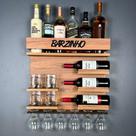 Adega De Parede Para Vinhos e Bebidas Frase Barzinho cor Amadeirado 54x51 Adega De Parede Para Vinhos e Bebidas Frase Barzinho cor Amadeirado 54x51