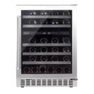Adega evol de vinhos smart 46 garrafas dual zone de embutir com abertura para esquerda jc-145b